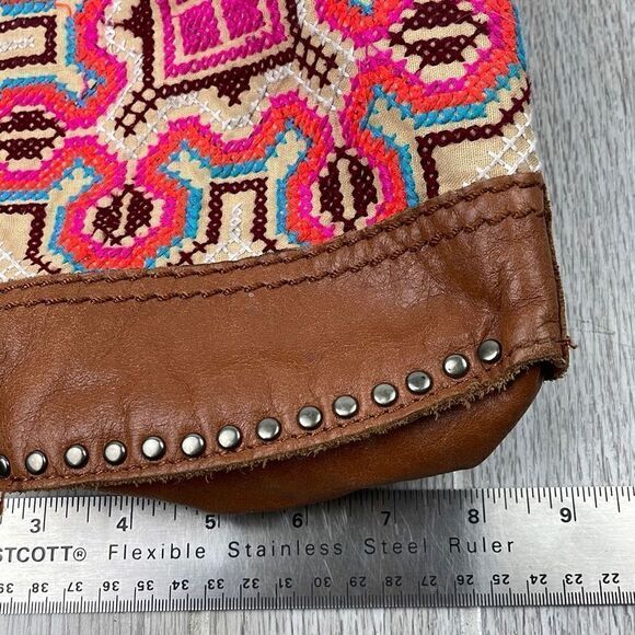 The Sak Women's Embroidered Equestrian Aztec Pattern Metal-Stud Crossbody Bag - Picture 12 of 13